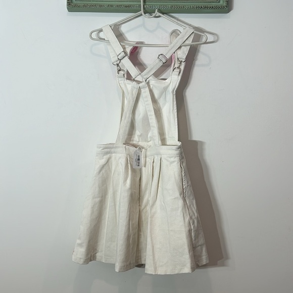 Sugar Thrillz Bunny Ears Pinafore dress white corduroy mini dress medium new - Picture 5 of 6